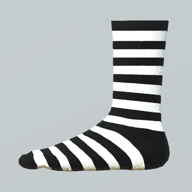 Striped Girl Socks white-black