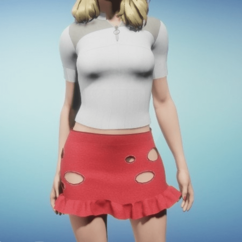 Poppy skirt coral