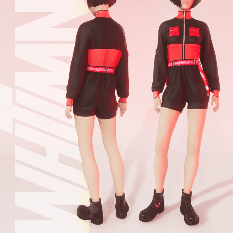 V.to.B Jumpsuit Red F