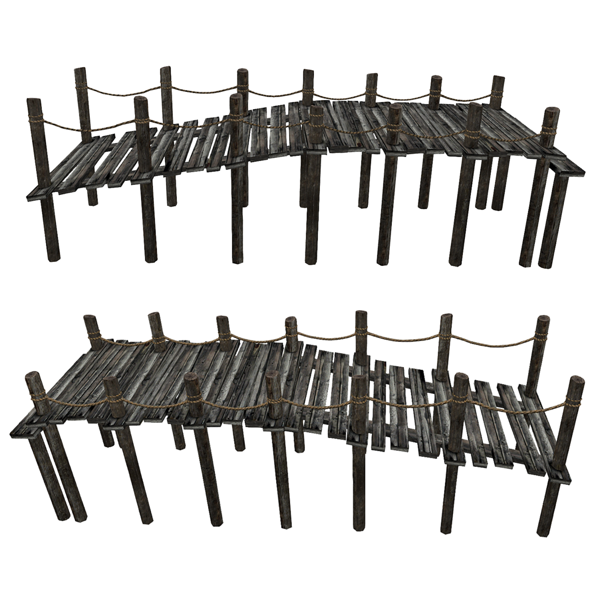 Wooden Dock - Sloping