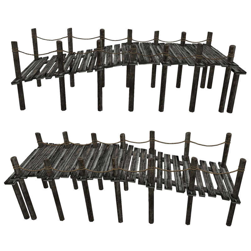 Wooden Dock - Sloping