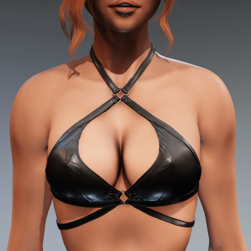 Carol Bikini Top for Kismet Body (3A or 3B) by Apocalypse Bunnies (shiny leather)