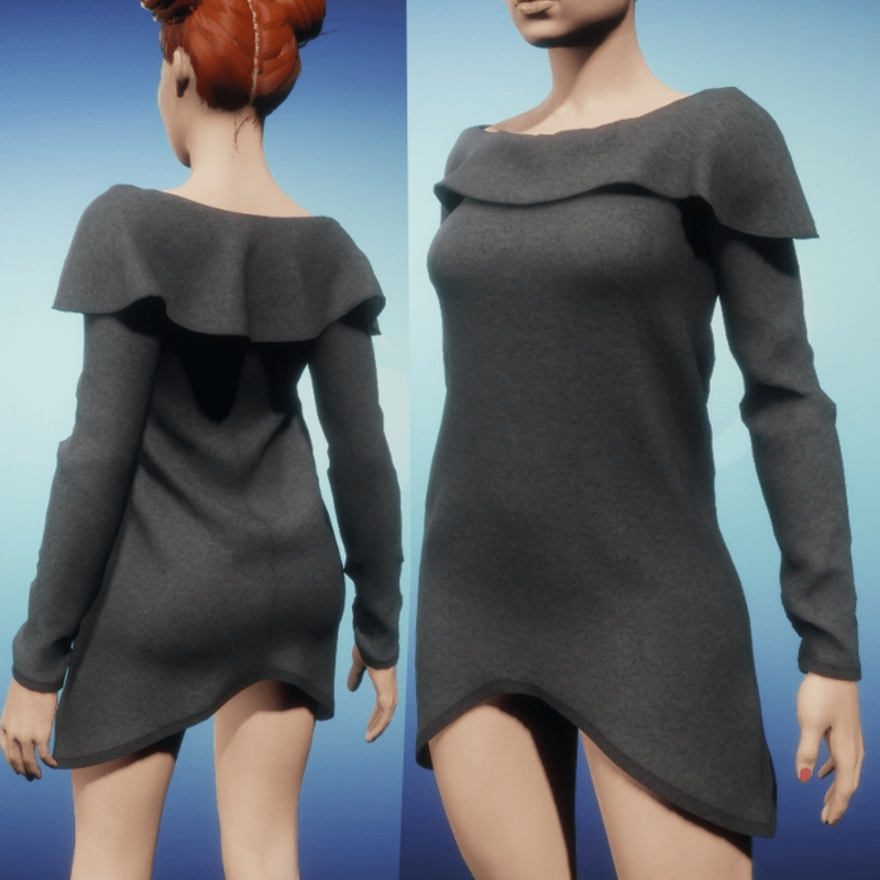 Snoodie Dress or Top -Grey