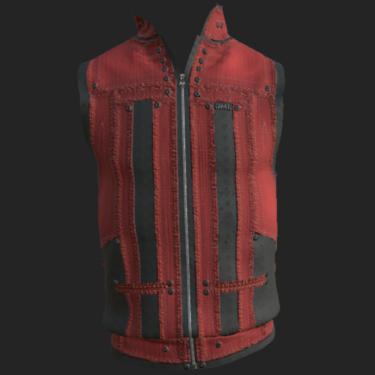 VEST_ DENIM_ ( JACKET_ ) RED