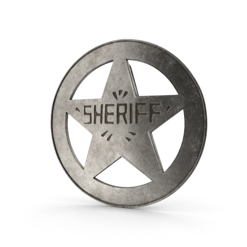 Silver Sheriff Badge