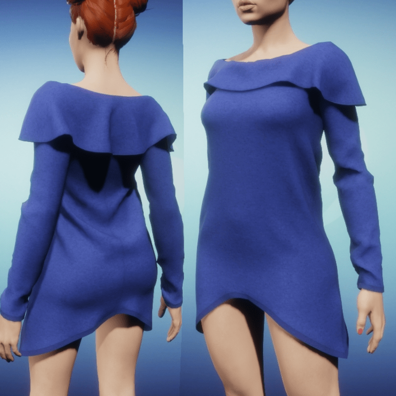 Snoodie Dress or Top -Blue