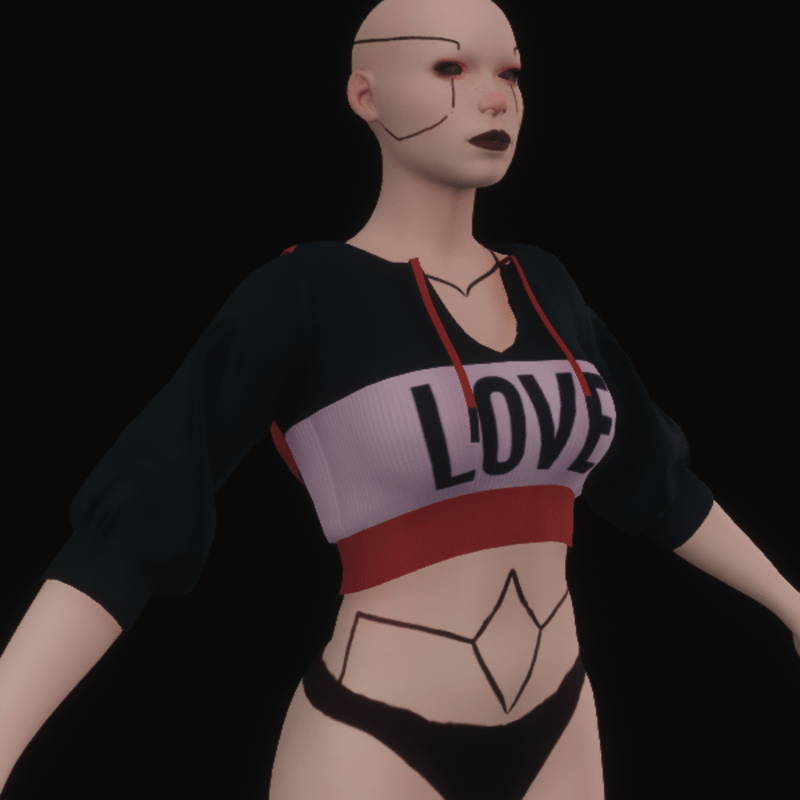 "LOVE" Pink Short Sleeved Hoodie