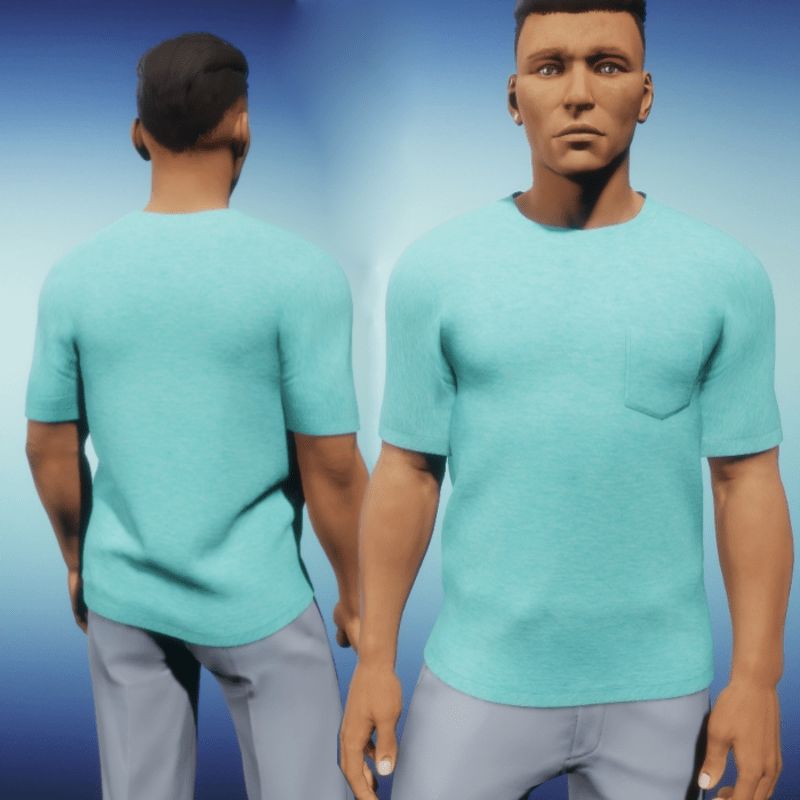 Mens One Pocket Tee - Teal