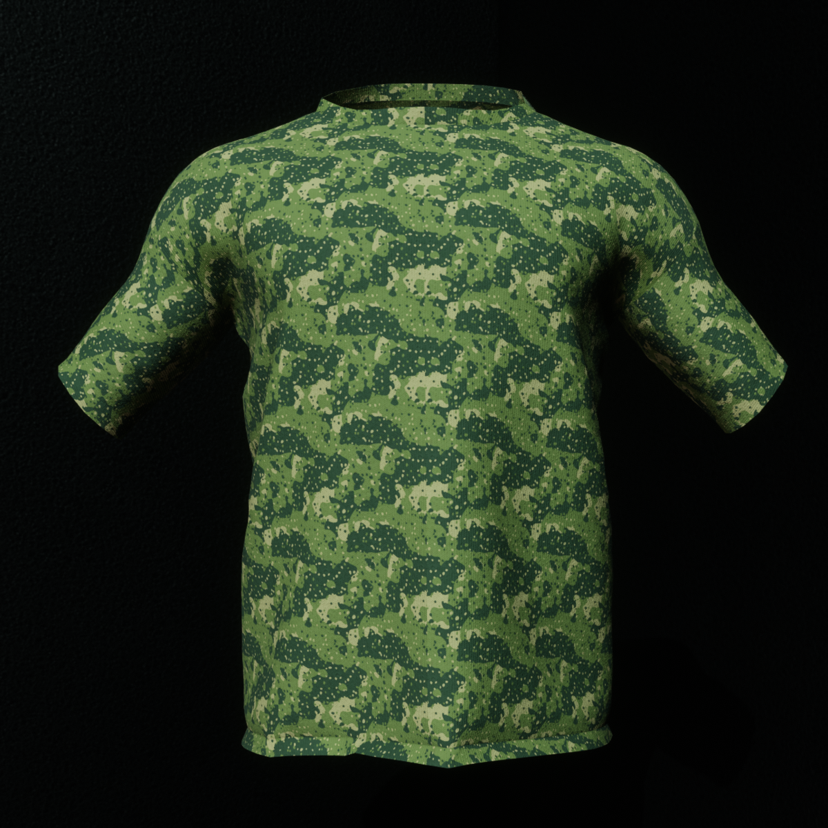 Dark Green Camo Male T-Shirt