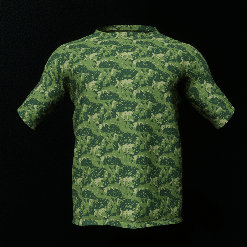 Dark Green Camo Male T-Shirt