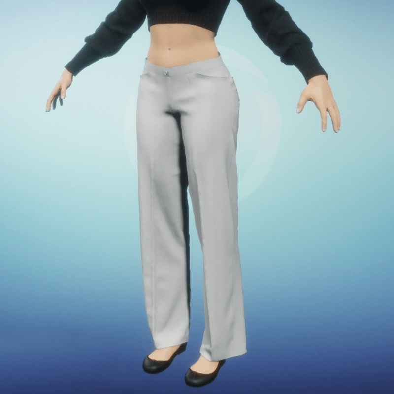 Womens Dress Slacks - White