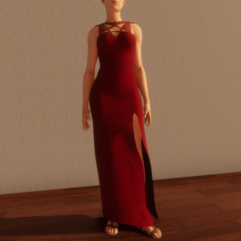 TKA - Arcane Red long dress