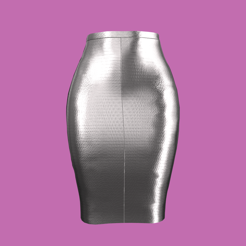 Skirt White Metallic