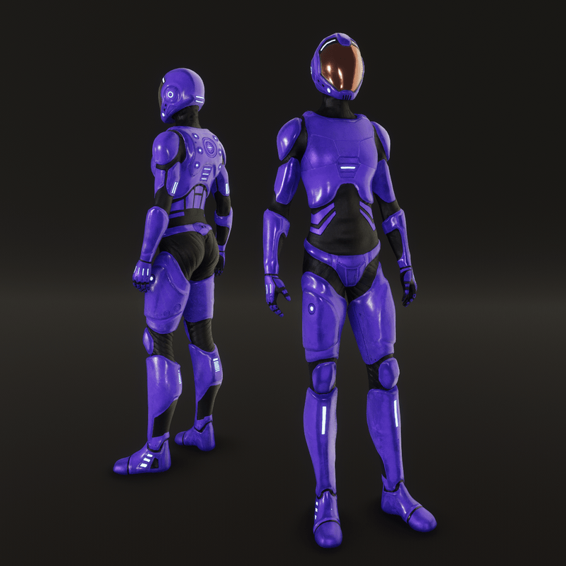 Female space suit NC 2020 Blackberry