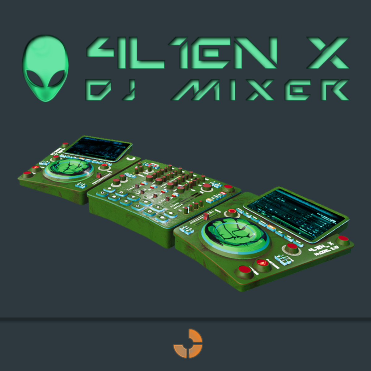 DJ mixer 4L1EN_X model 3.1D Green