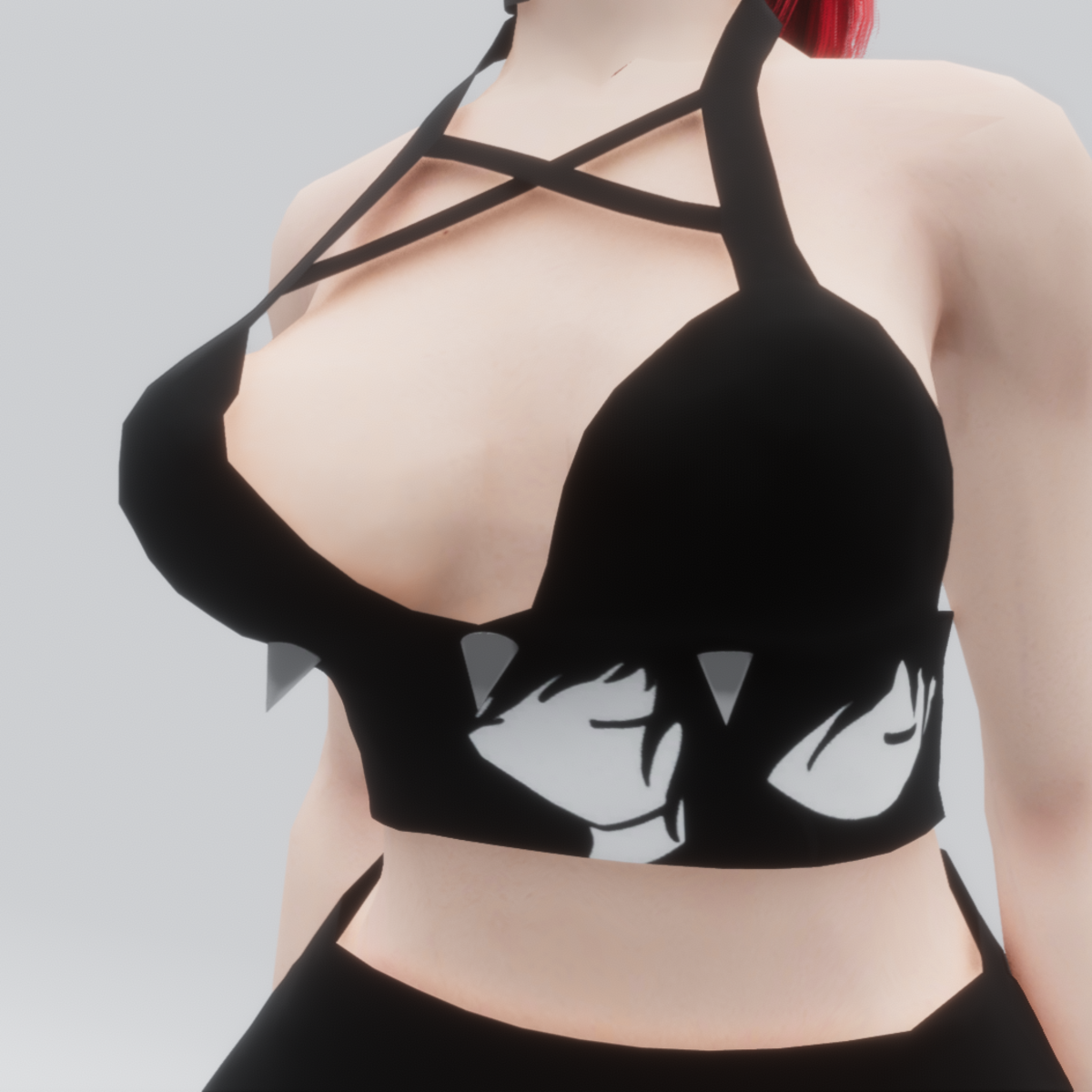 Spiked Emo Love Crop Top