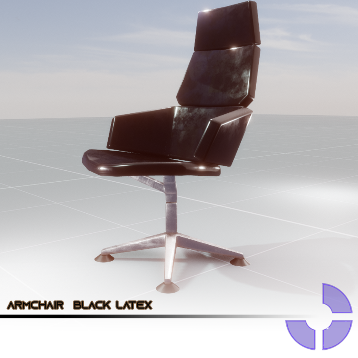 Armchair Arpen Black Latex