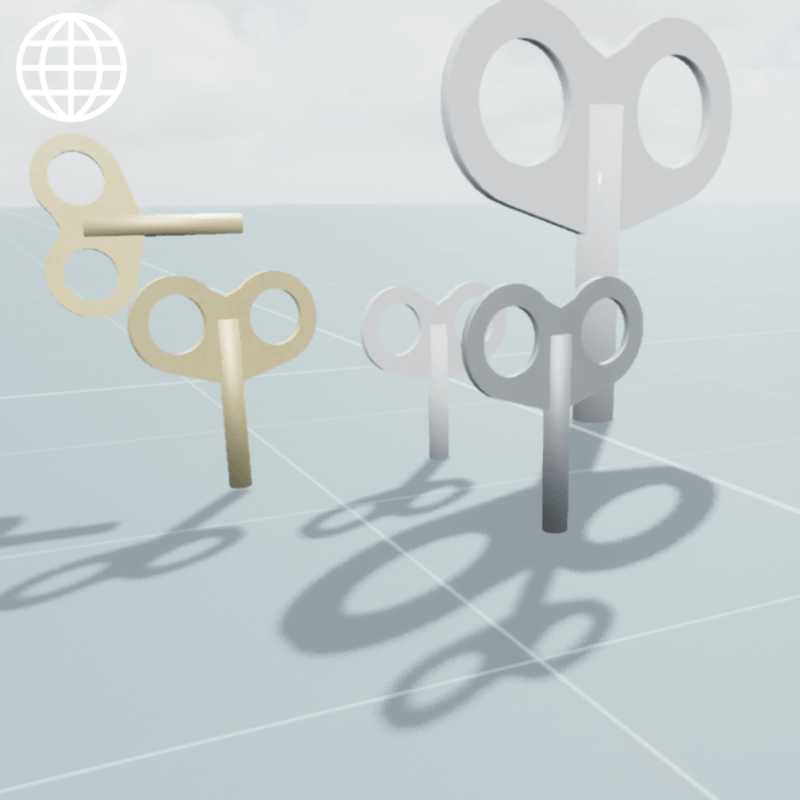 Animated clockwork key set