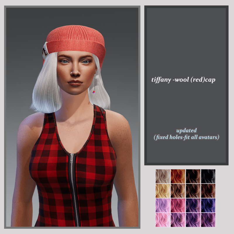 tiffany wool cap -red-updated