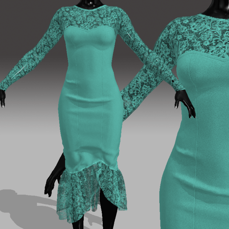 AV2 - Lace Mermaid Formal Dress