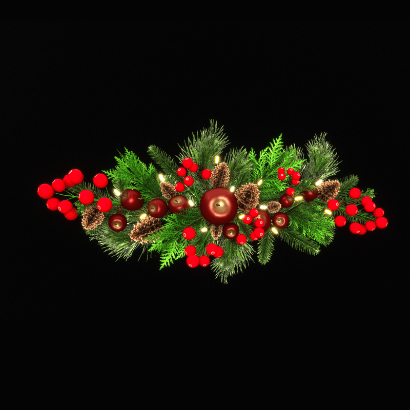 Christmas garland with fruits