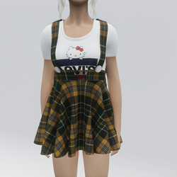 Cute Skirt With Suspenders 02