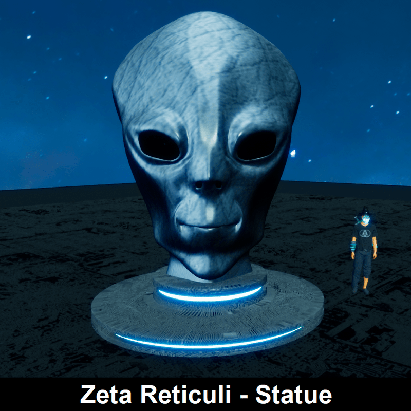 Zeta Reticuli Alien Statue - Decoration