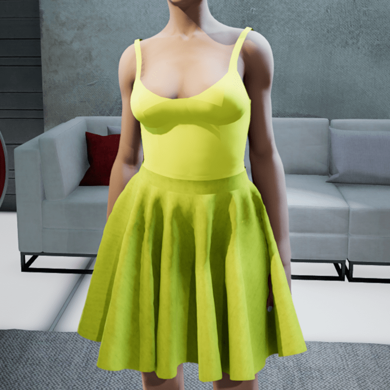 Suit. Body skirt Yellow