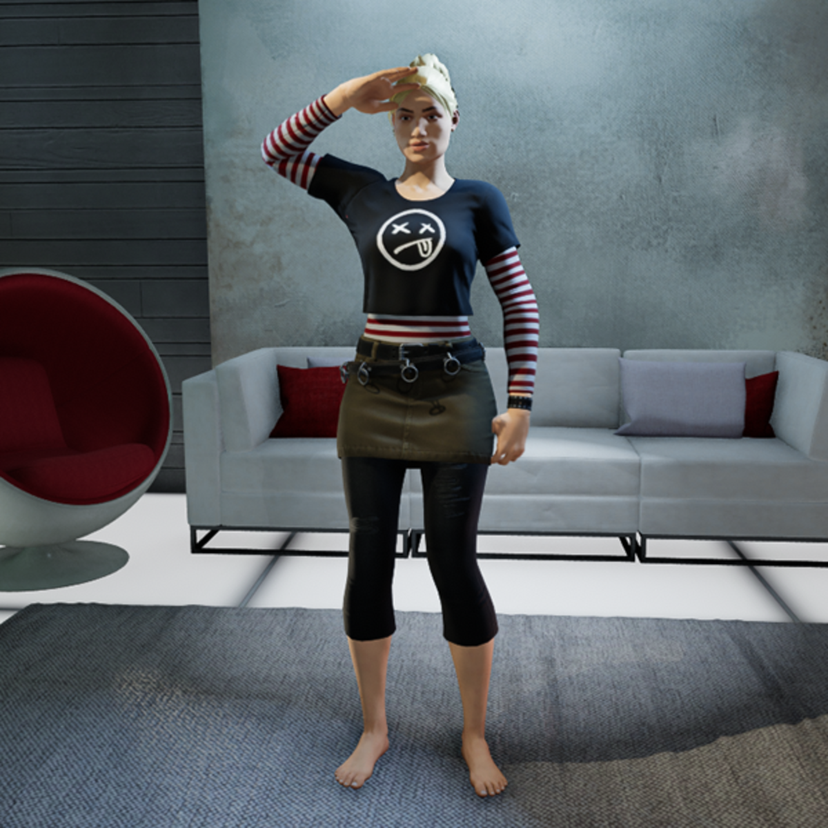 Salute Gesture (Female)