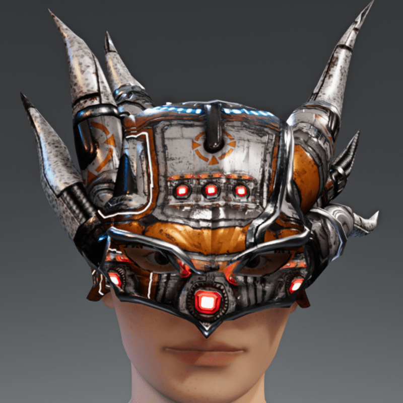 HELMET WITH SIX HORNS MTL MALE