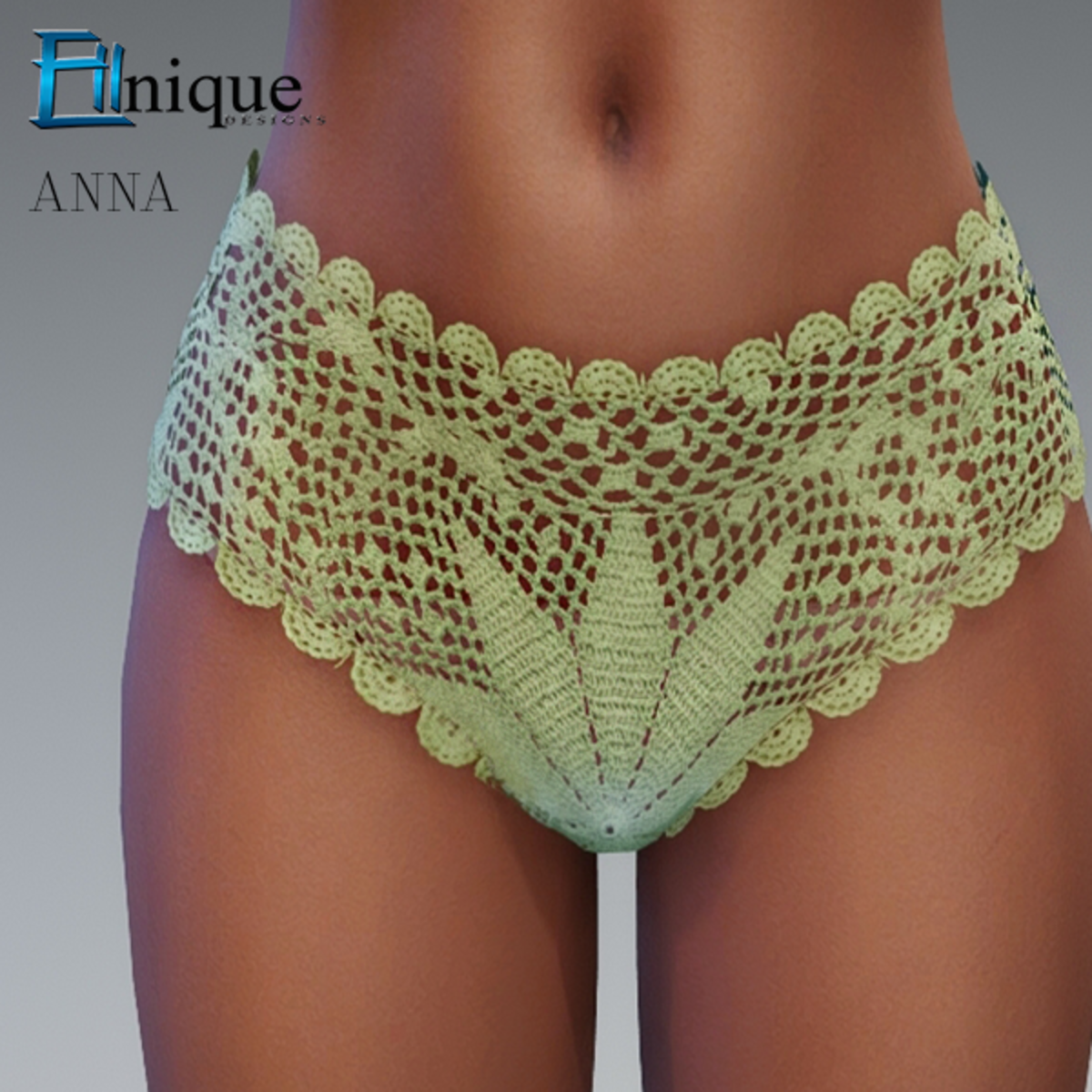 Anna Mint Green Crochet Bikini Pants