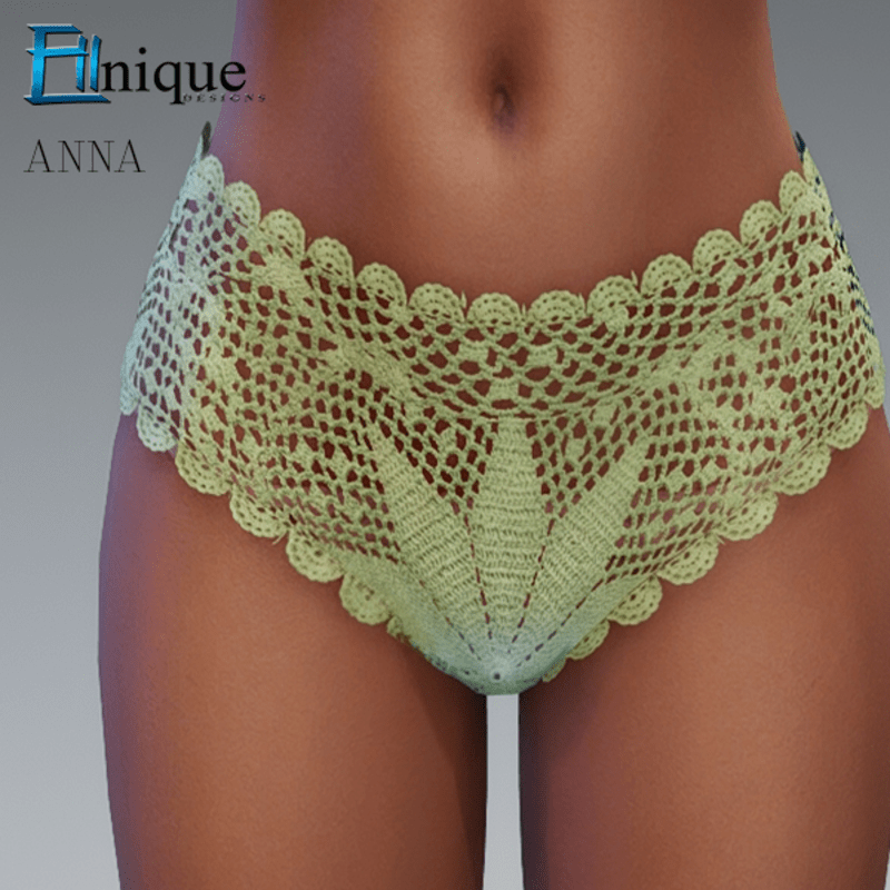 Anna Mint Green Crochet Bikini Pants