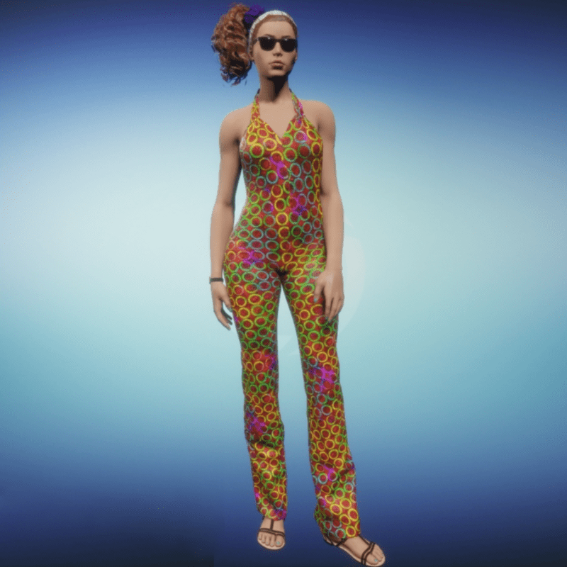 Hippie Halter Jumpsuit - Orange