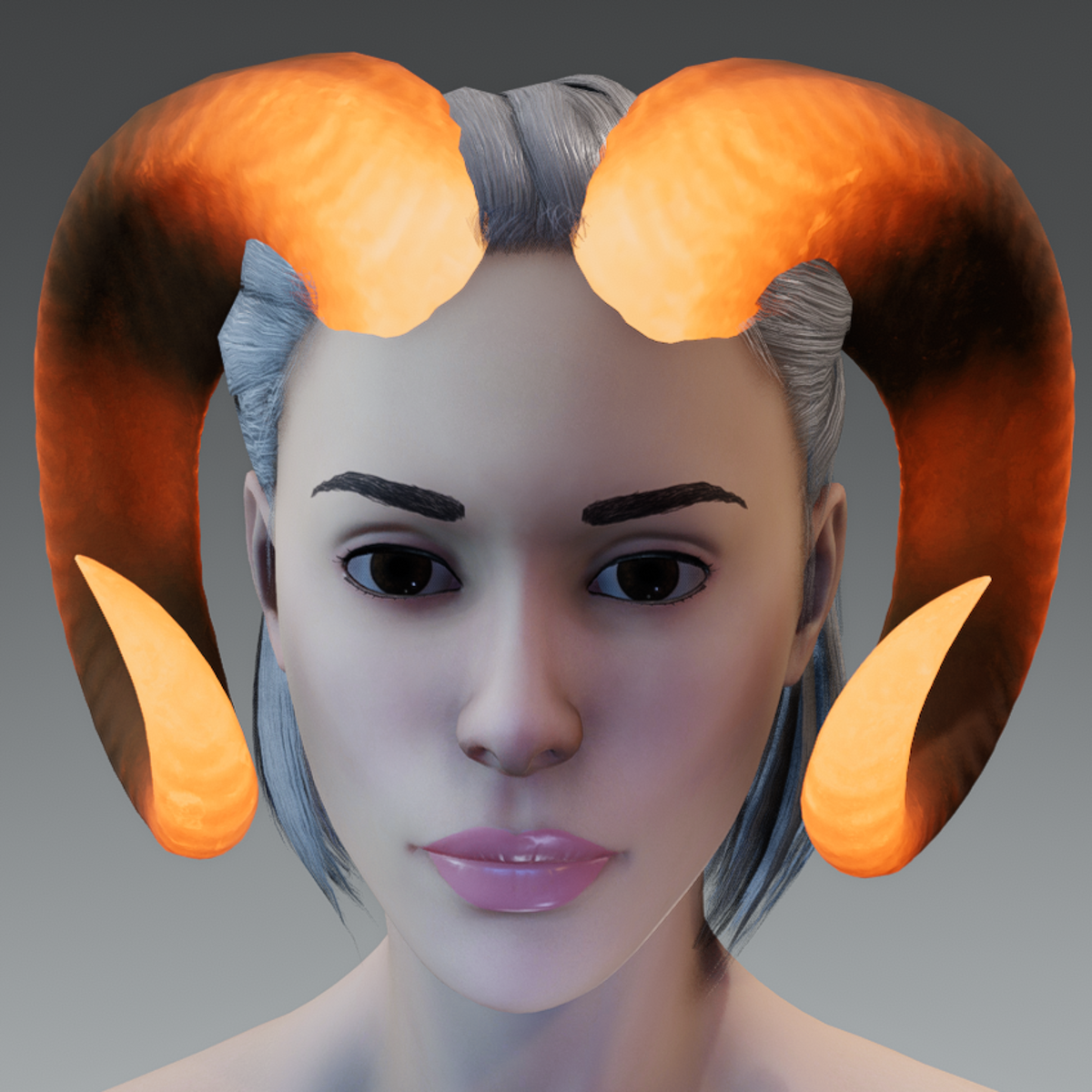 Spirit Of The Ram (Horns) - Black + Orange