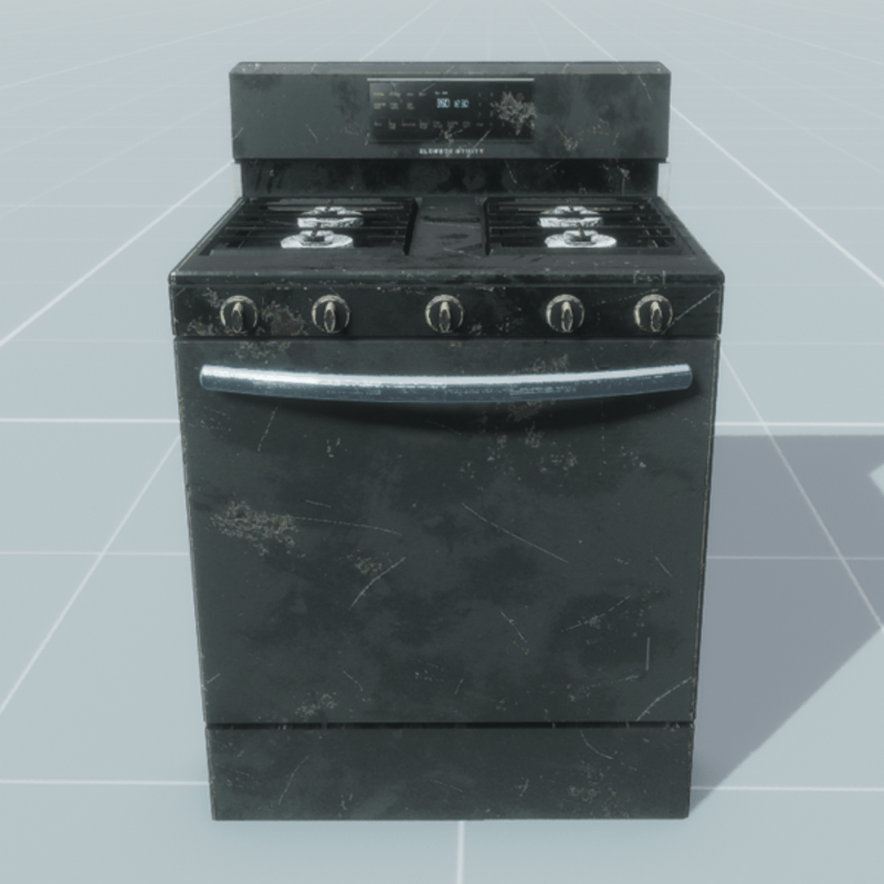 Oven & Stove combo -- old, used, scratched, dirty