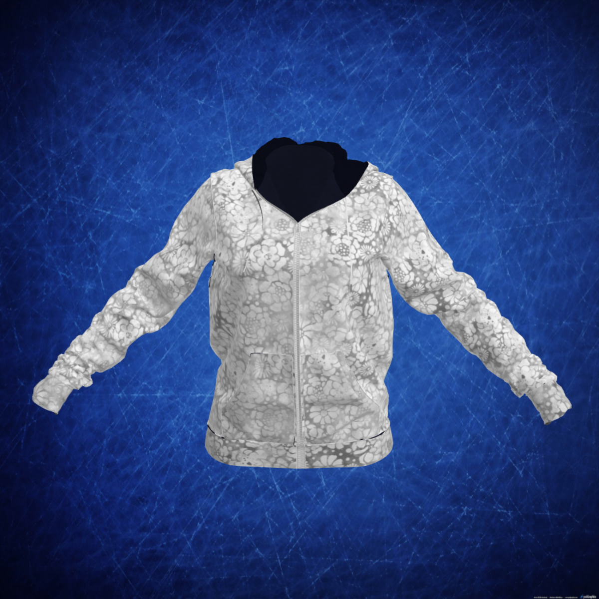 Grey with flower map Hoodie