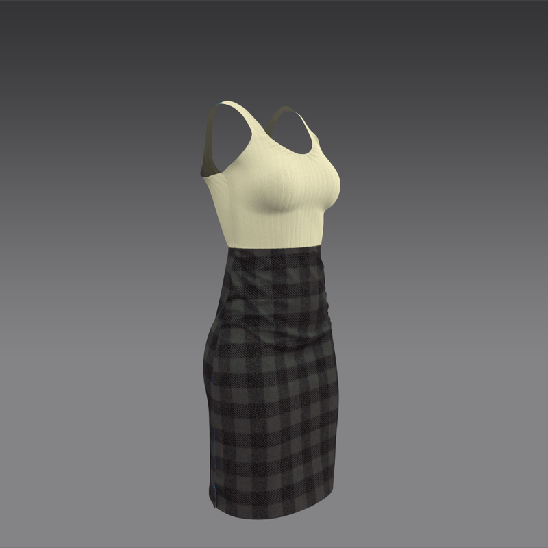 Dress Elly formal cream black