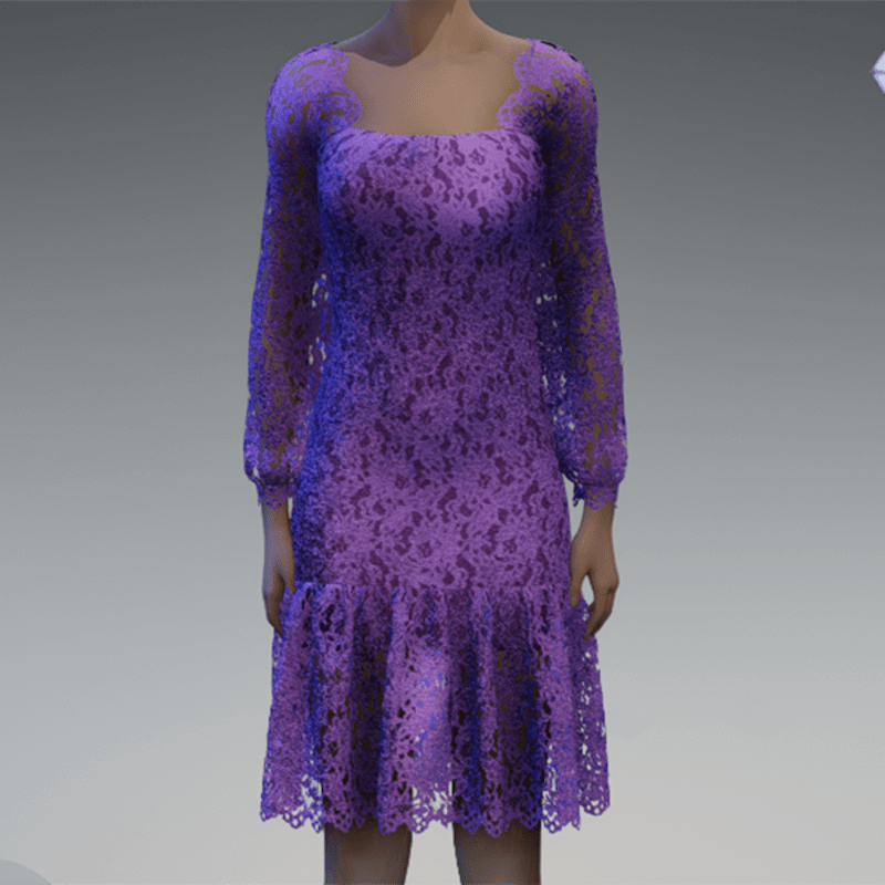 Violet lace dress