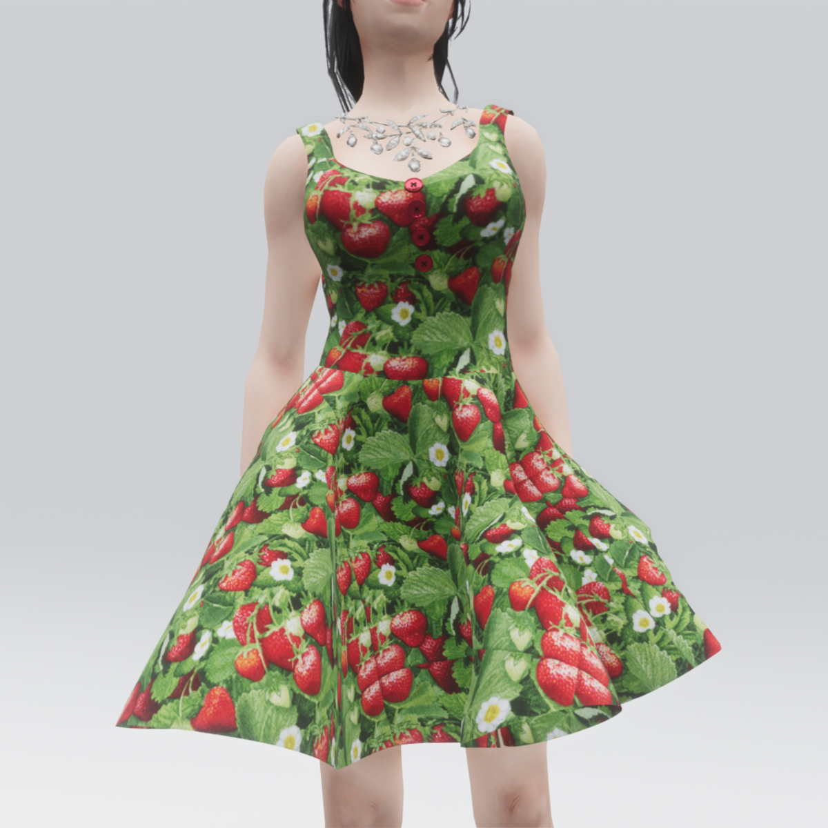 Strawberry Summer Mini Dress
