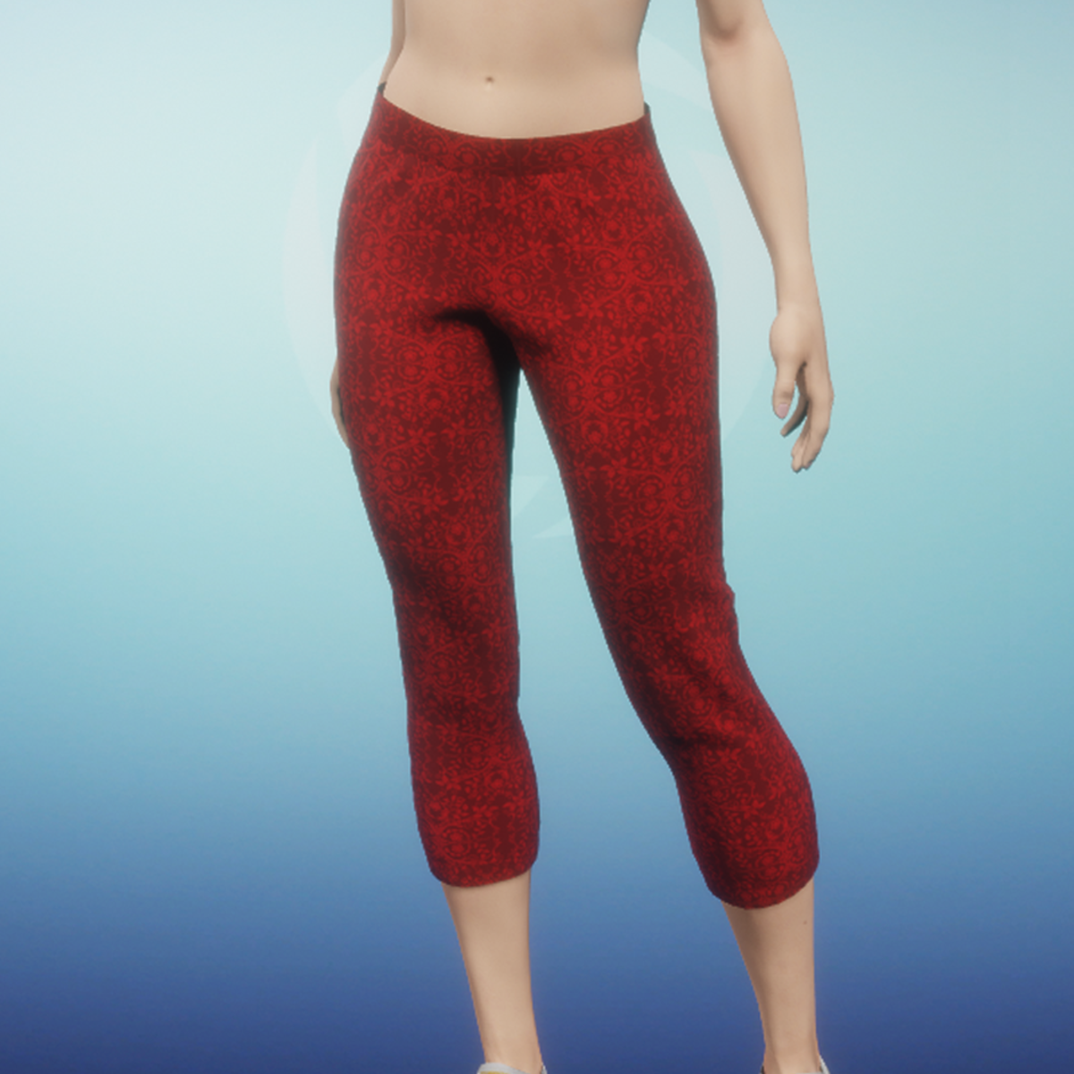 three-quarter pants red