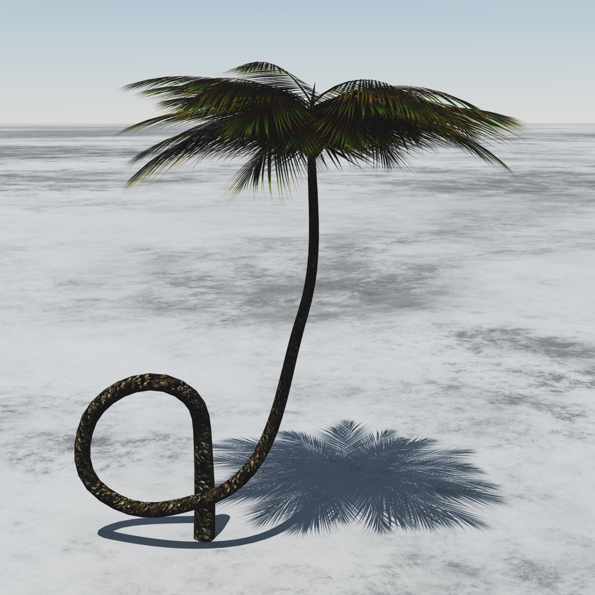 Palm Tree, animated with wind effect