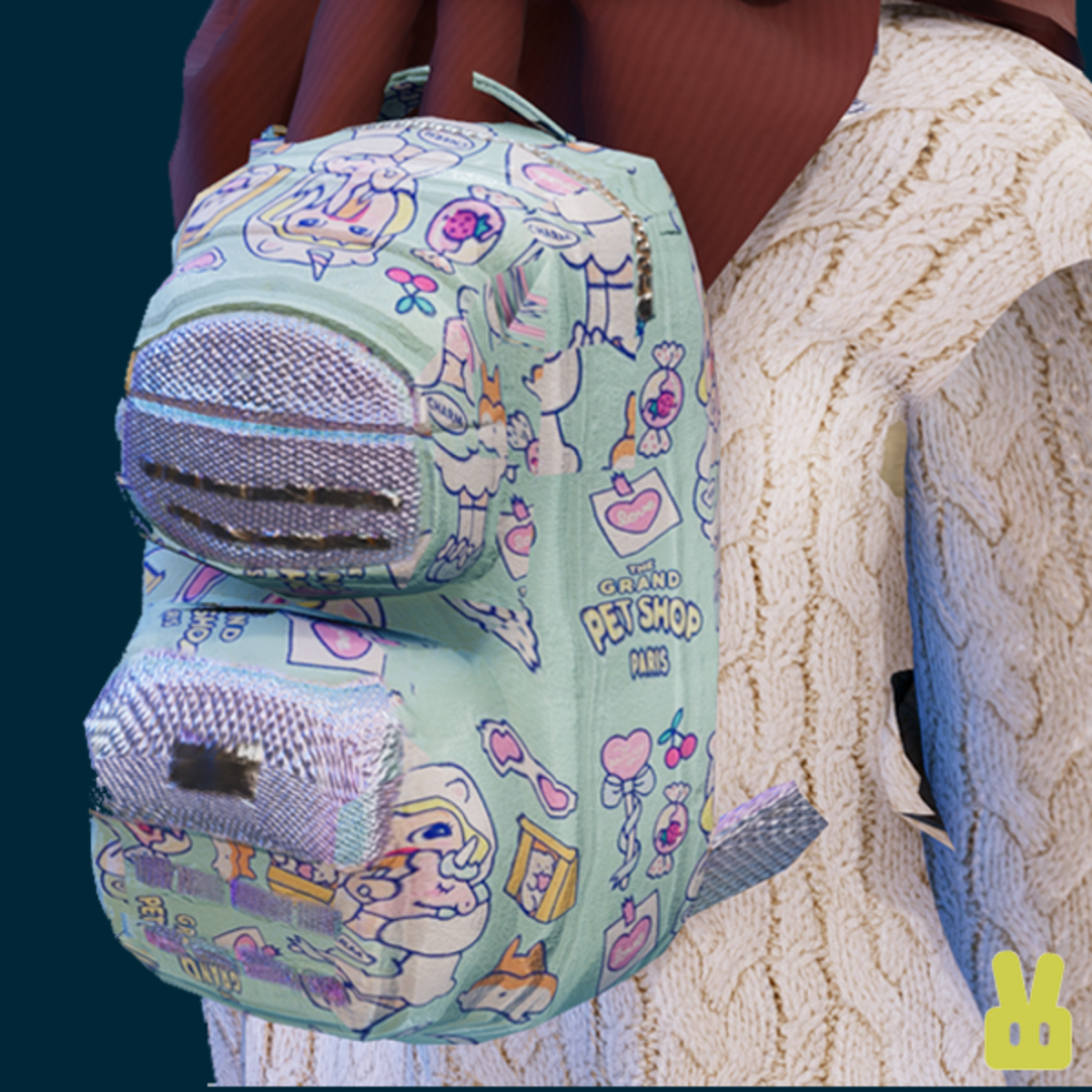 small milk joy backpack - blue