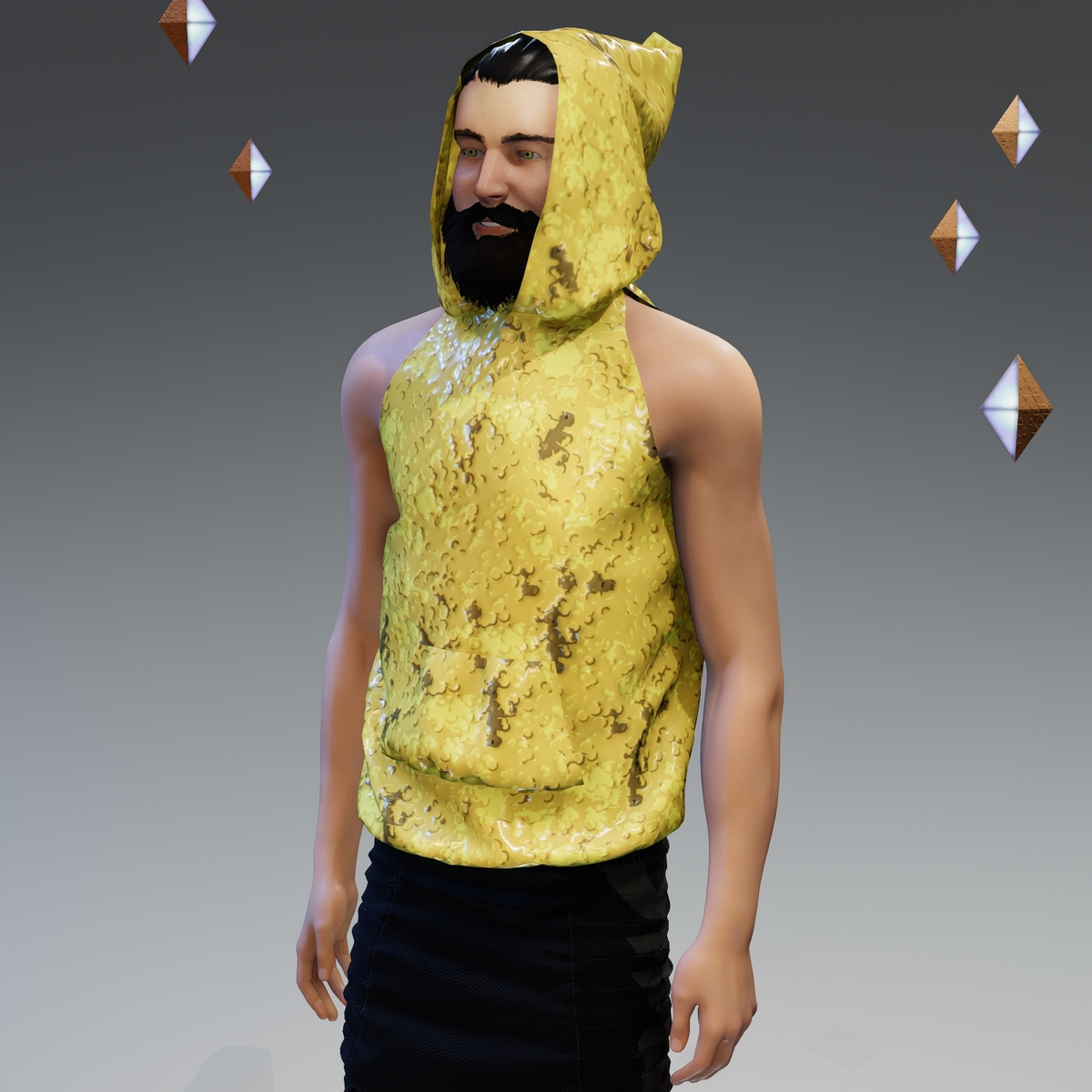 ‘Headspace’ Abstract (ν) Sleeveless Hoodie - Unisex