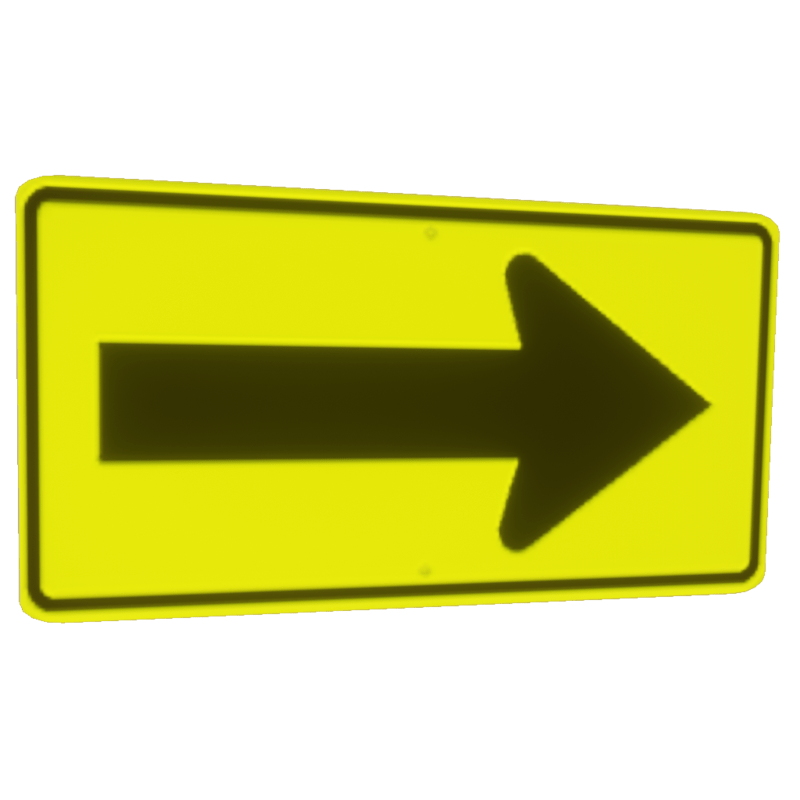 Arrow Right or Left - Street Sign