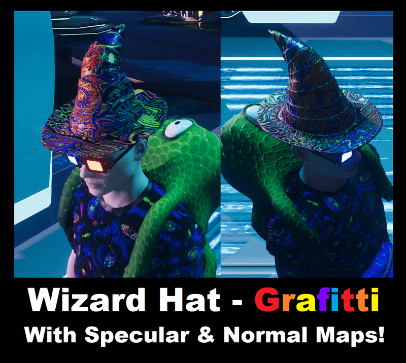 Wizard Hat - Grafitti