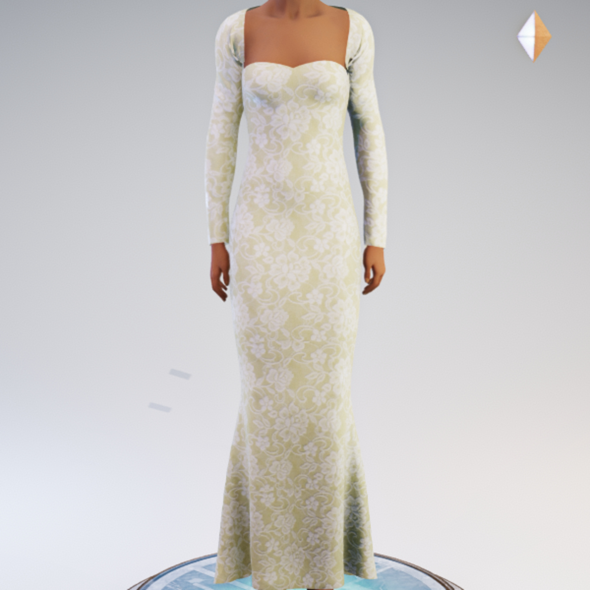 Strapless Mermaid Gown and Bolero - Gold Lace