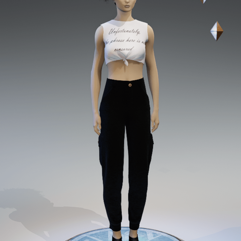 cargo pants for women black