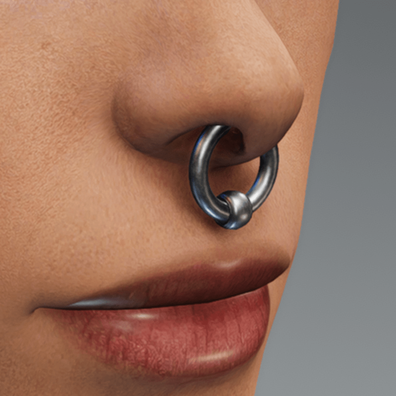 NoseRing Small Silver Piercing