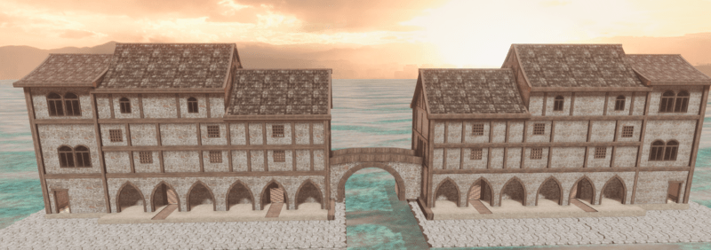 MEDIEVAL PALACE WITH BRIDGE