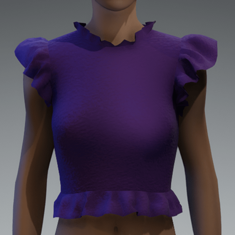 Violet ruffled top